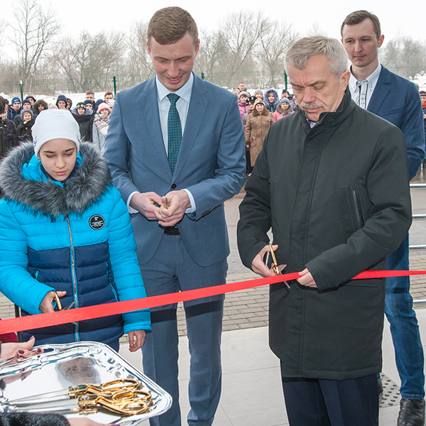 Фотосопровождение строительства спортивного комплекса в поселке Валуйки